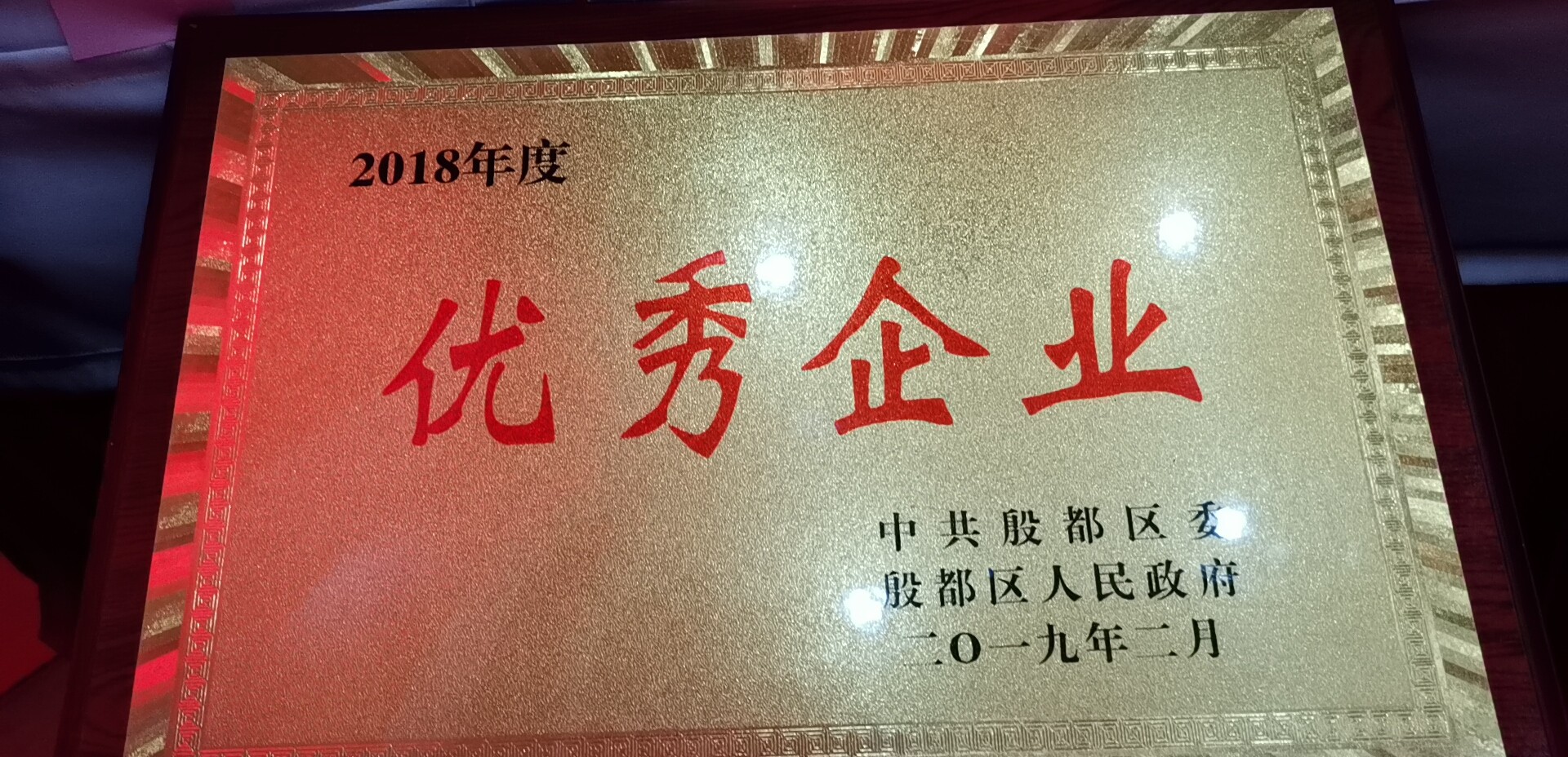 河南鴻宸建設有限公司榮獲安陽市殷都區(qū)2018年度優(yōu)秀企業(yè)稱號